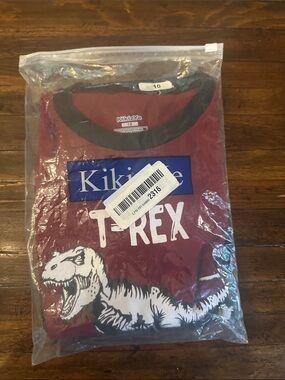 Boys' Maroon T-Rex Short Sleeve Tee